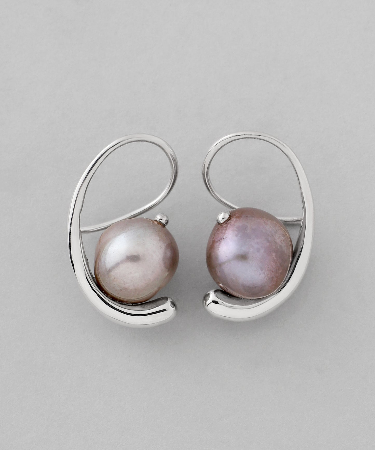 Freshwater Pearl Hook Earrings[925 Silver]