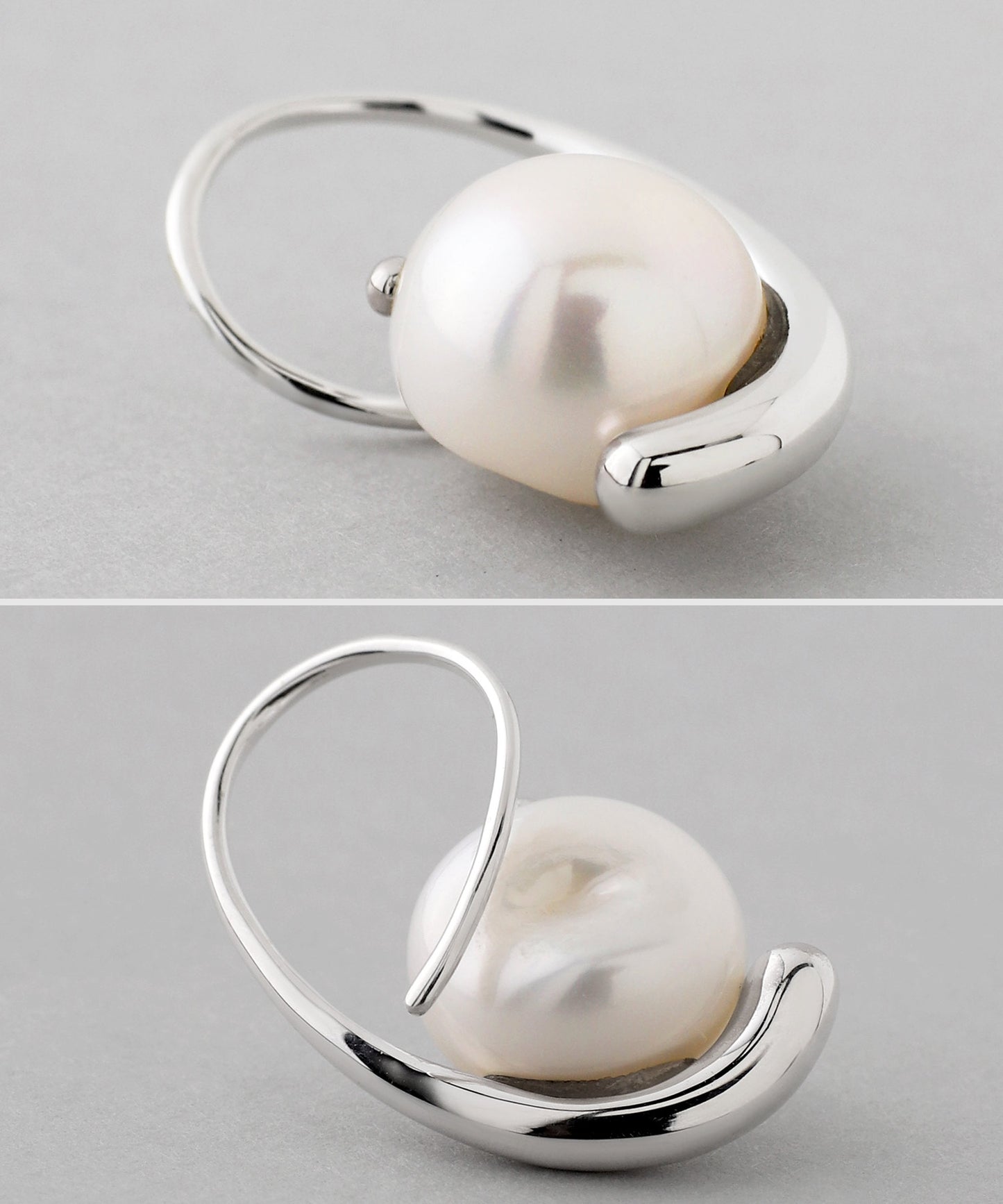 Freshwater Pearl Hook Earrings[925 Silver]