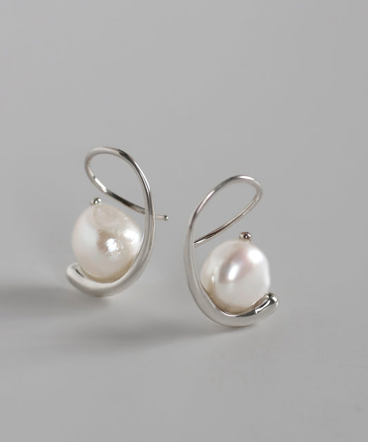 Freshwater Pearl Hook Earrings[925 Silver]