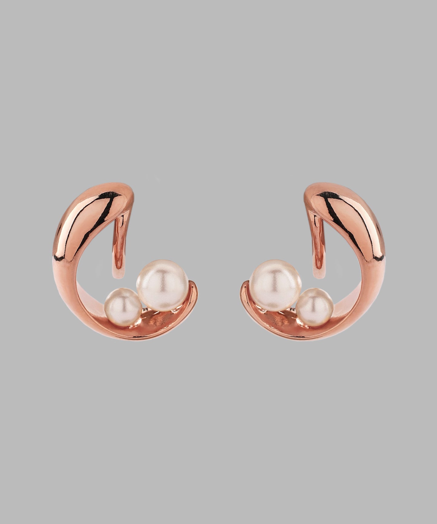 Pearl × Arch Clip On Earrings