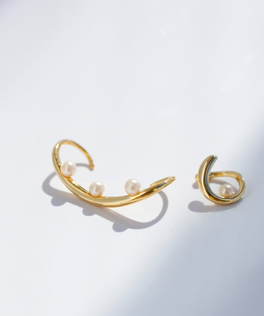 Pearl Ear Cuff × Pearl Tragus Cuff