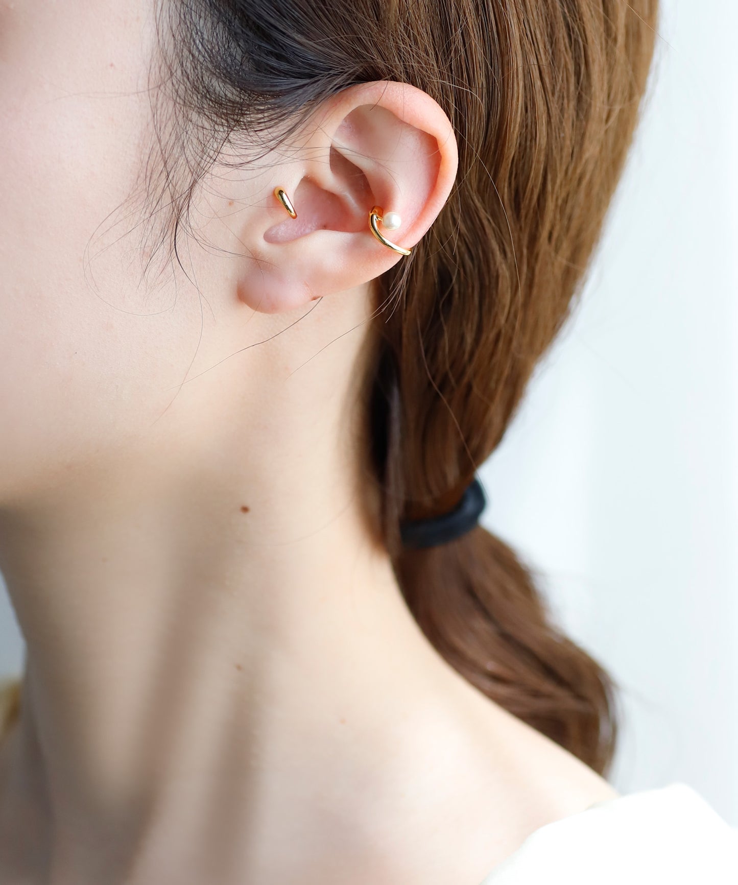 Pearl Ear Cuff × Tragus Cuff