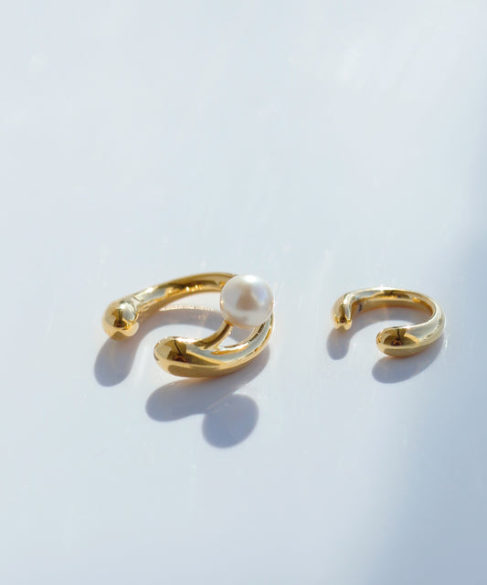 Pearl Ear Cuff × Tragus Cuff