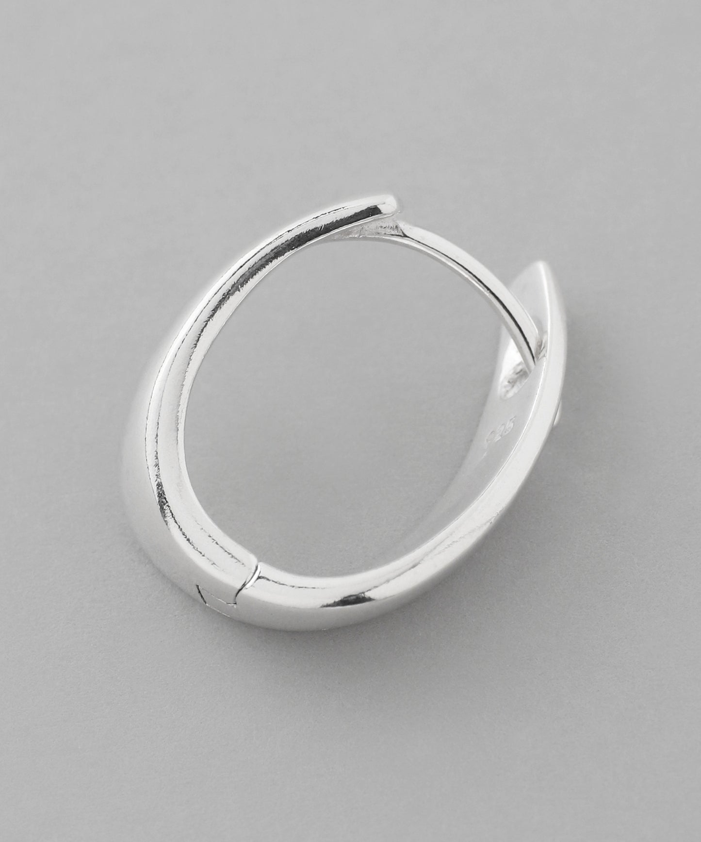 Drop Line Hoop Earrings[925 Silver]