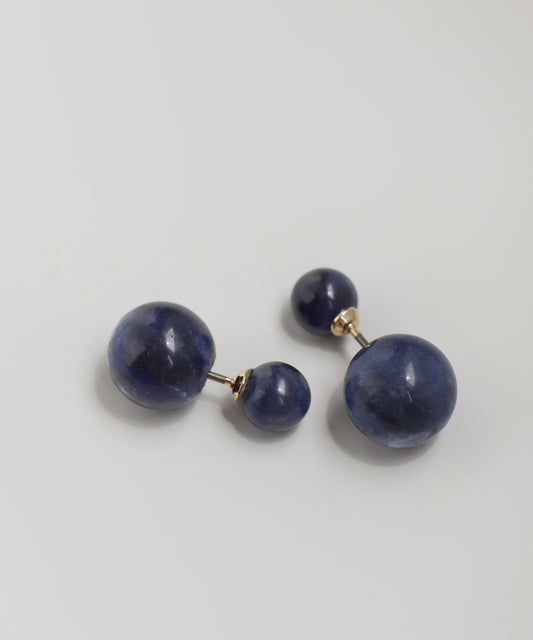 Gemstone Back Catch Earrings