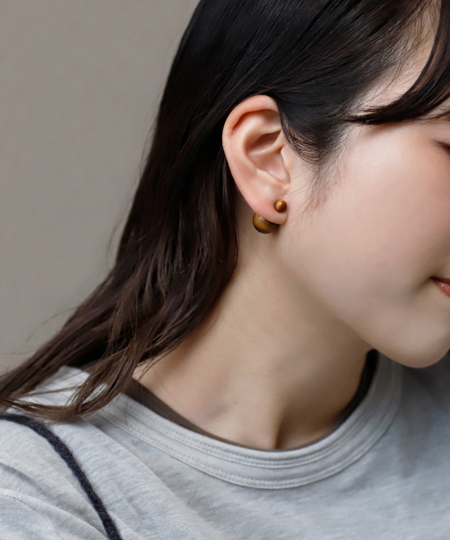 【Eligible for Novelty】Gemstone Back Catch Earrings