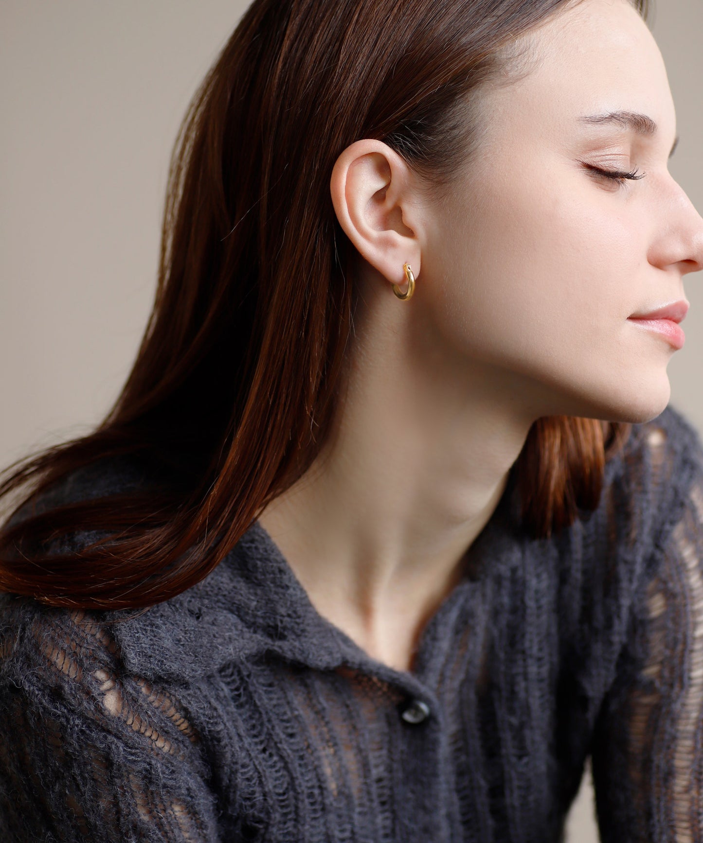 Metal Hoop Earrings [Stainless Steel]