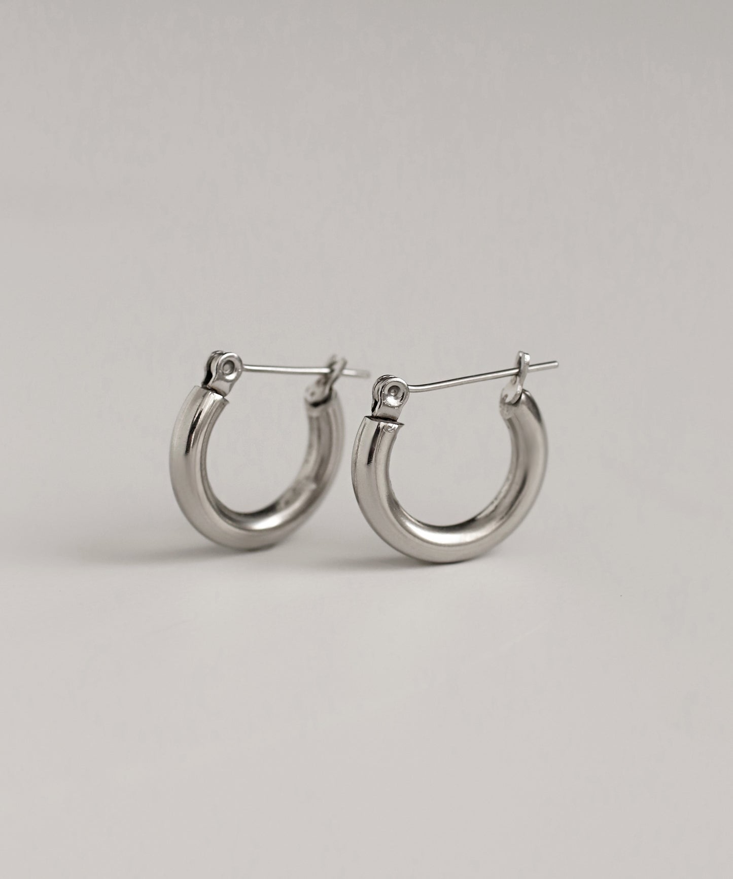 Metal Hoop Earrings [Stainless Steel]