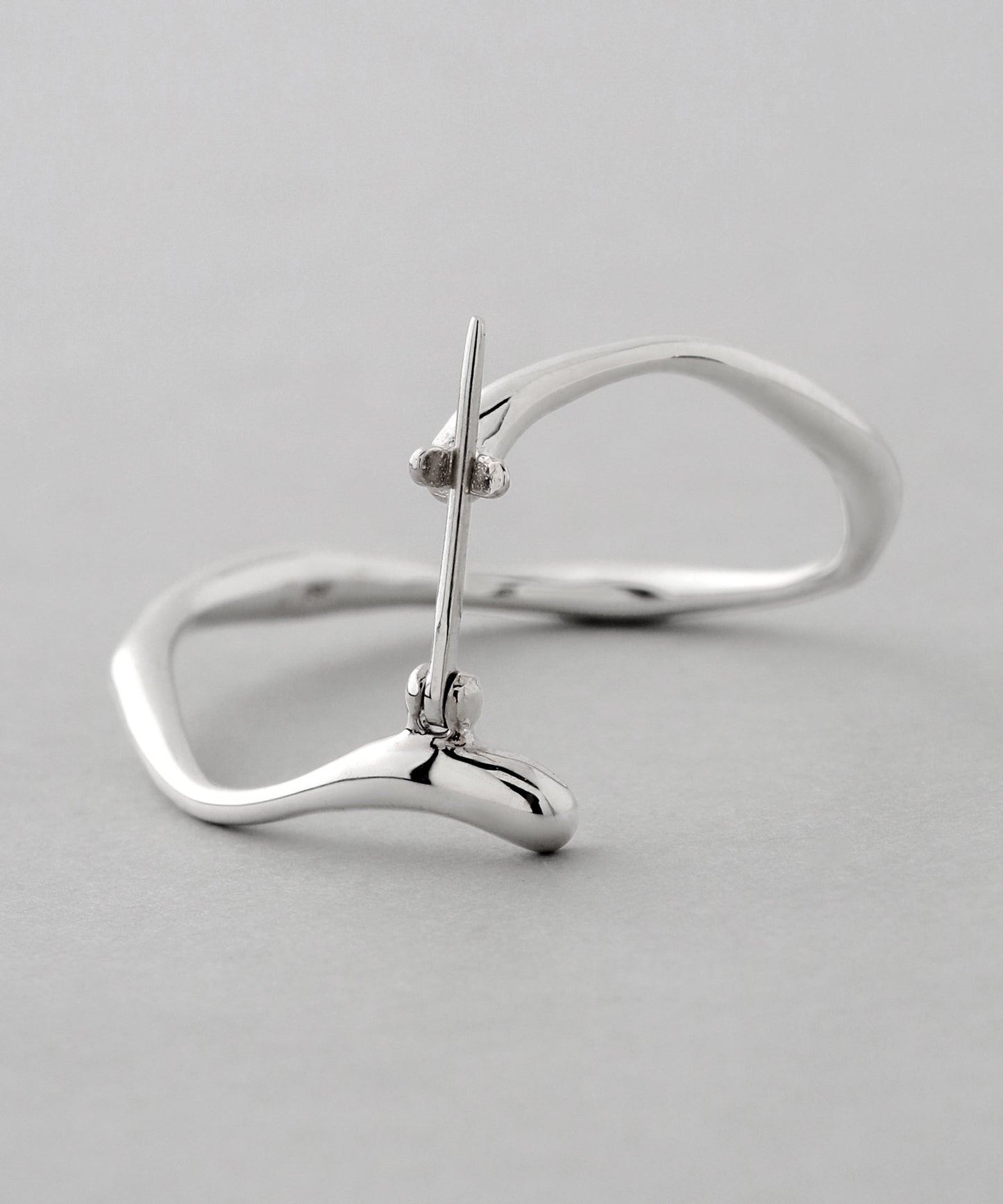 Nuance Line Hoop Earrings[925 Silver]