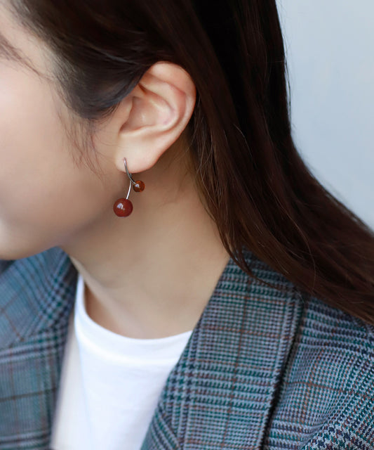 【Eligible for Novelty】Gemstone Back Catch Earrings