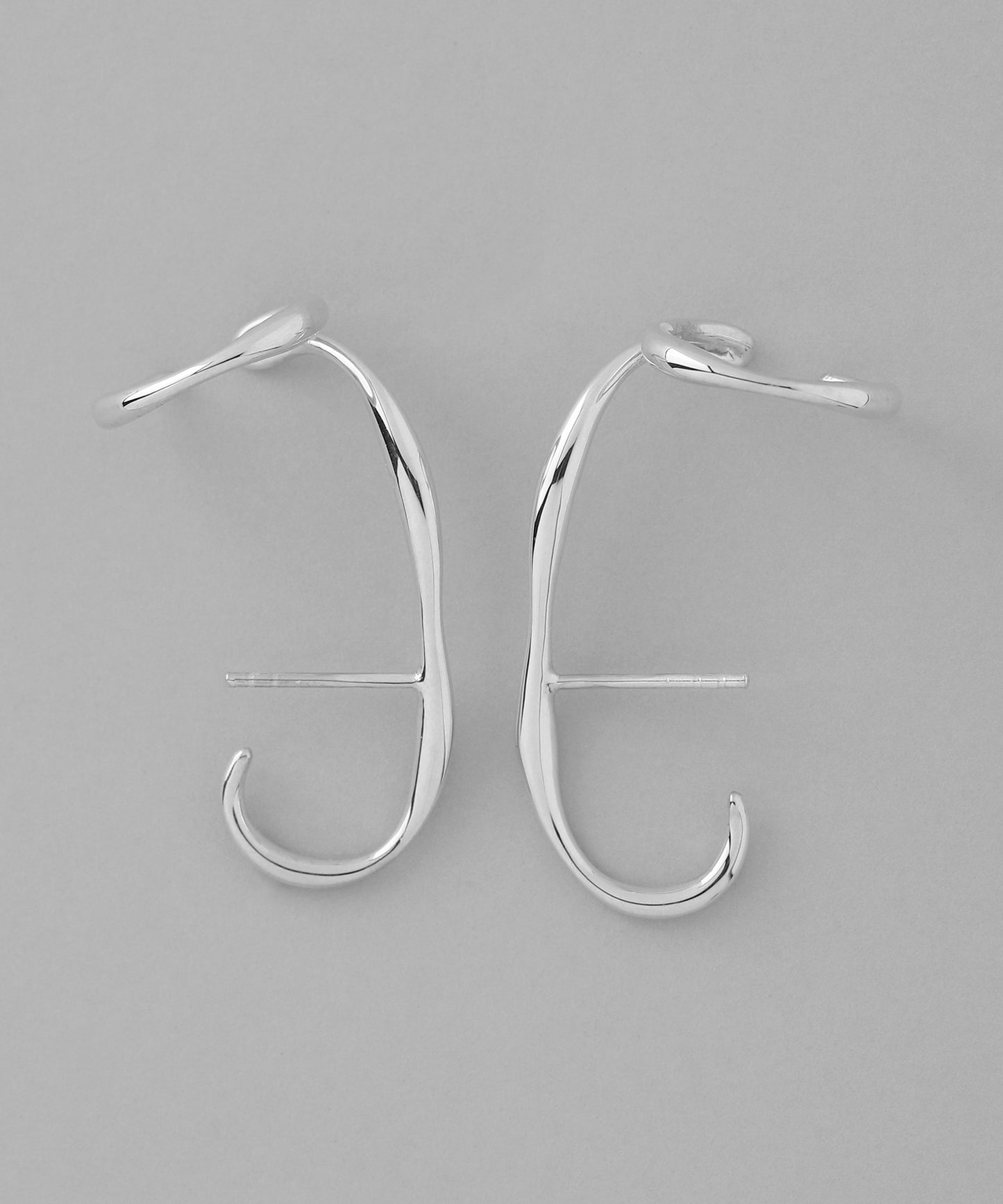 Nuance Line Cuff Earrings [925 Silver]