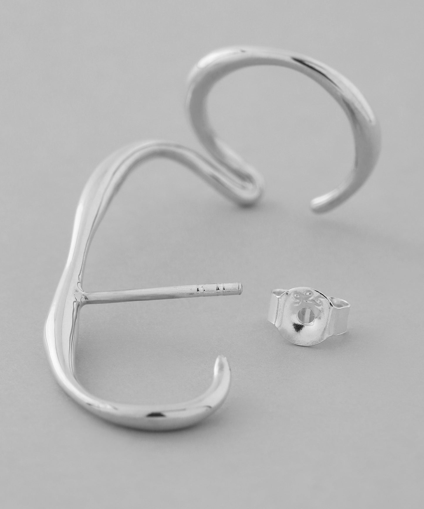 Nuance Line Cuff Earrings [925 Silver]