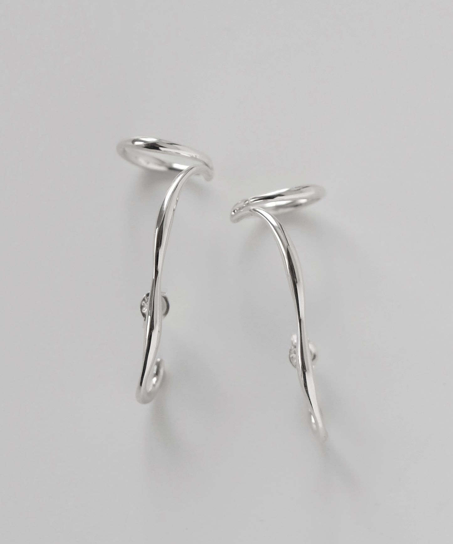 Nuance Line Cuff Earrings [925 Silver]