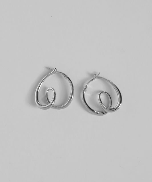 Zero Hoop Earrings [Thick Plating]