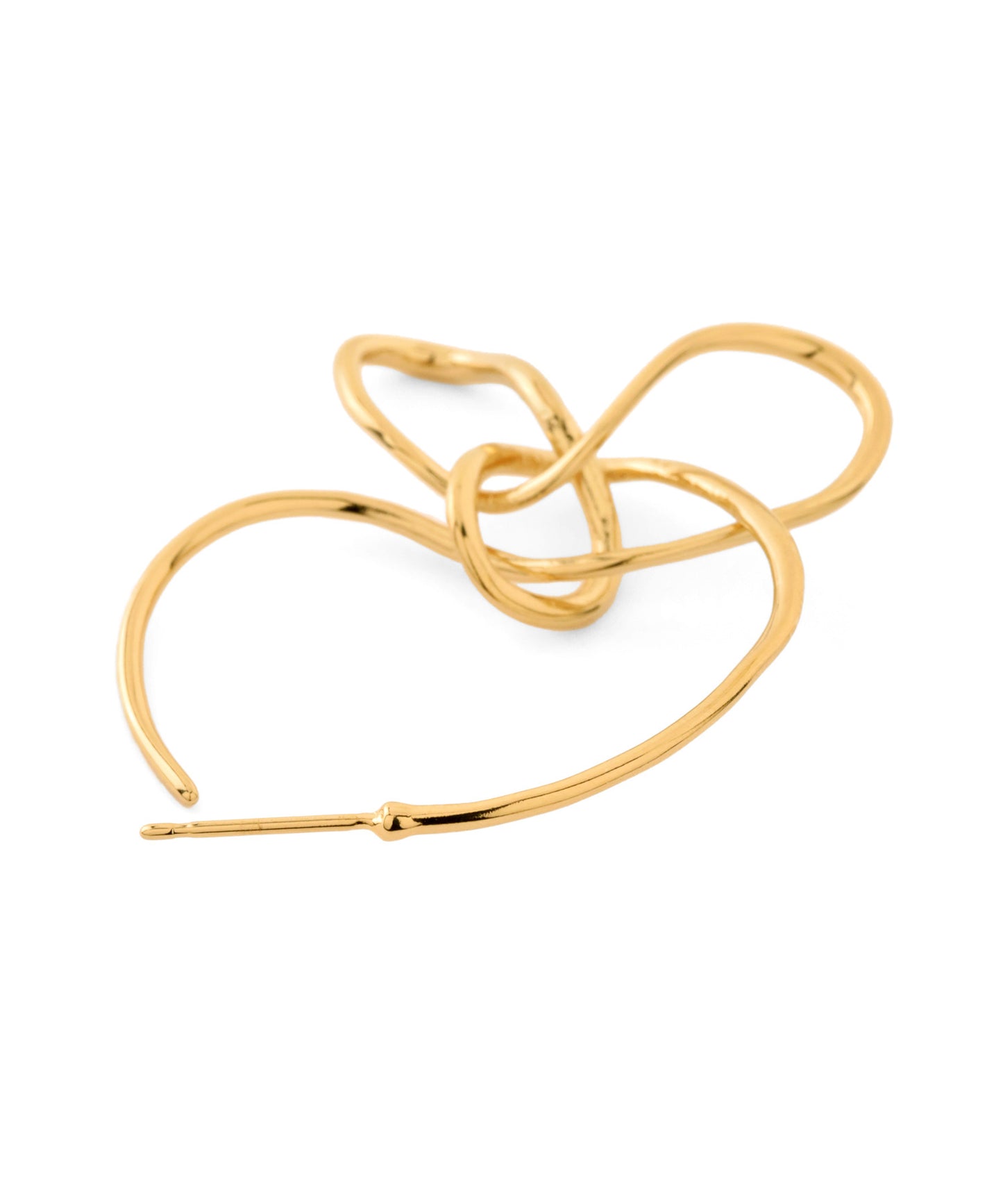 Knot Ribbon Hoop Earrings