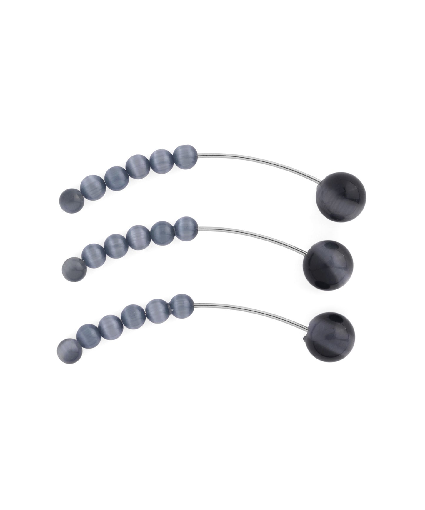 Gemstone × Arch Asymmetry Earrings [A]