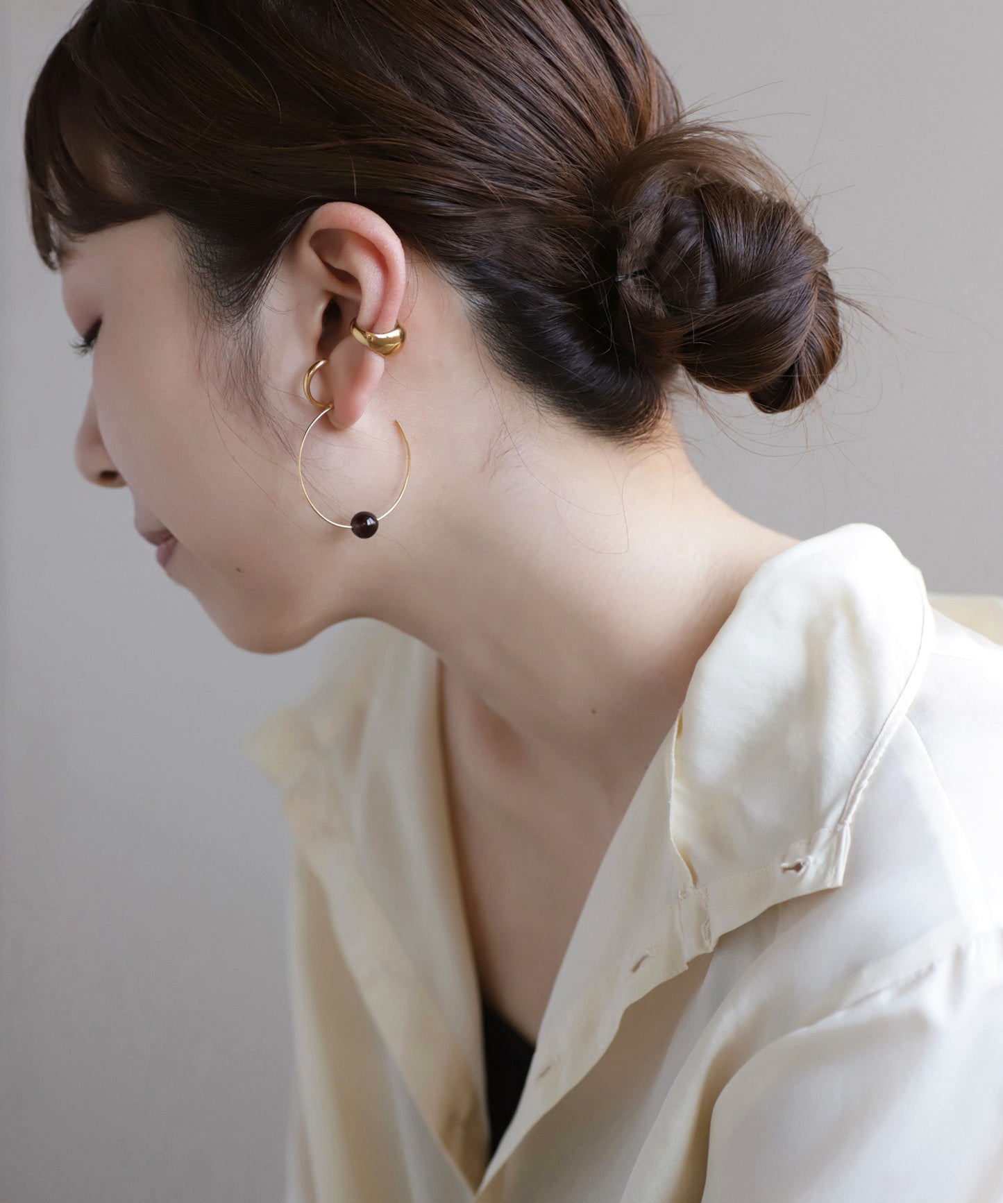 Gemstone Cuff Earrings