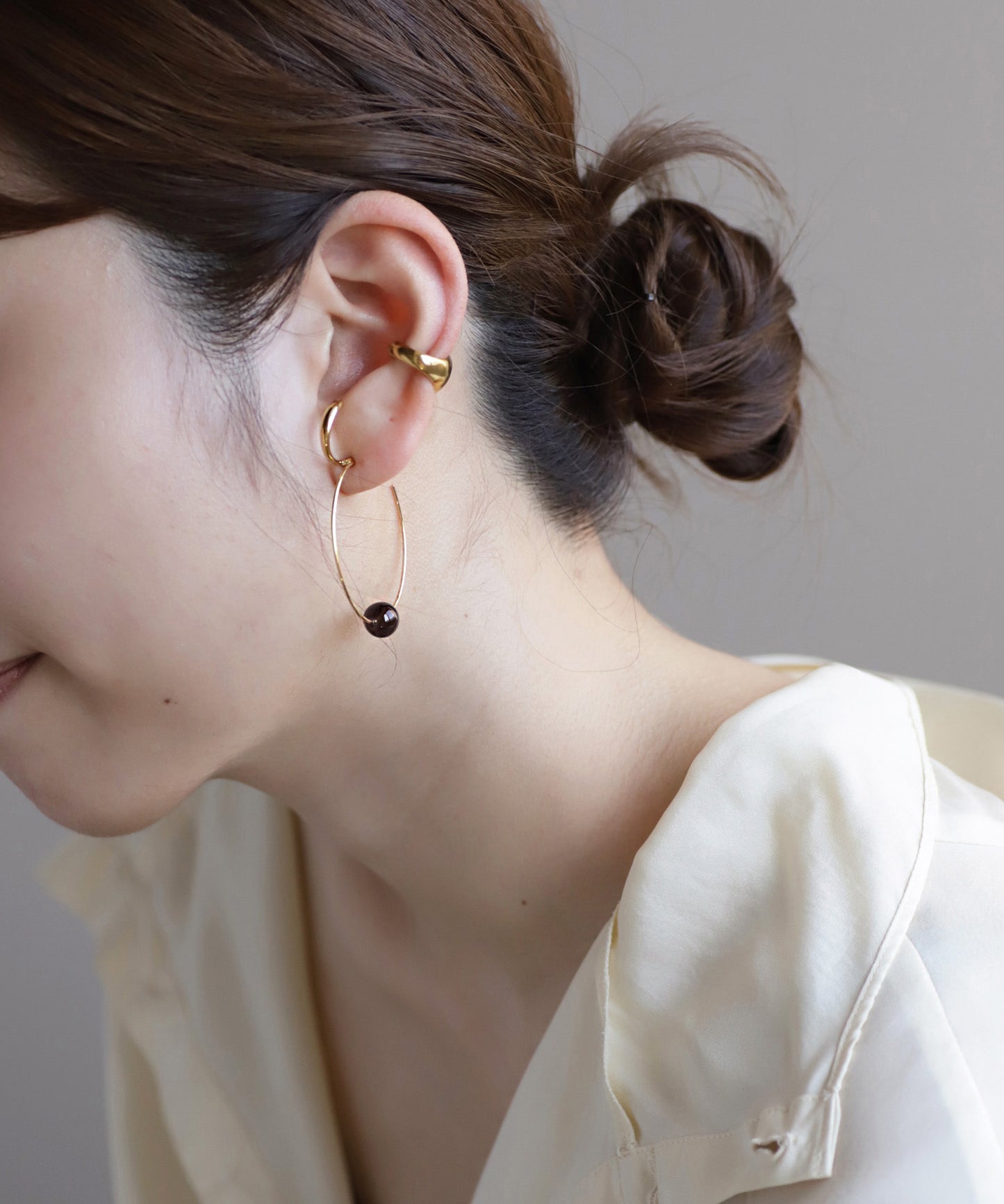 Gemstone Cuff Earrings