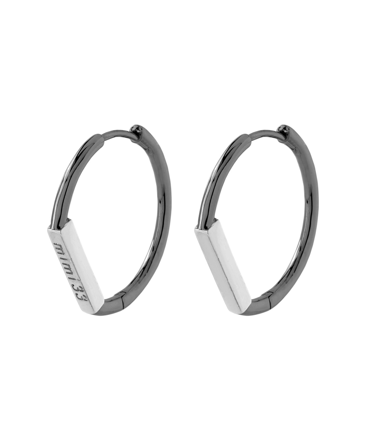Two-Tone Hoop Earrings