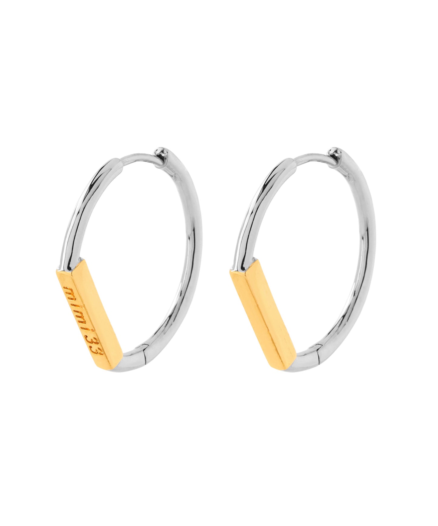 Two-Tone Hoop Earrings