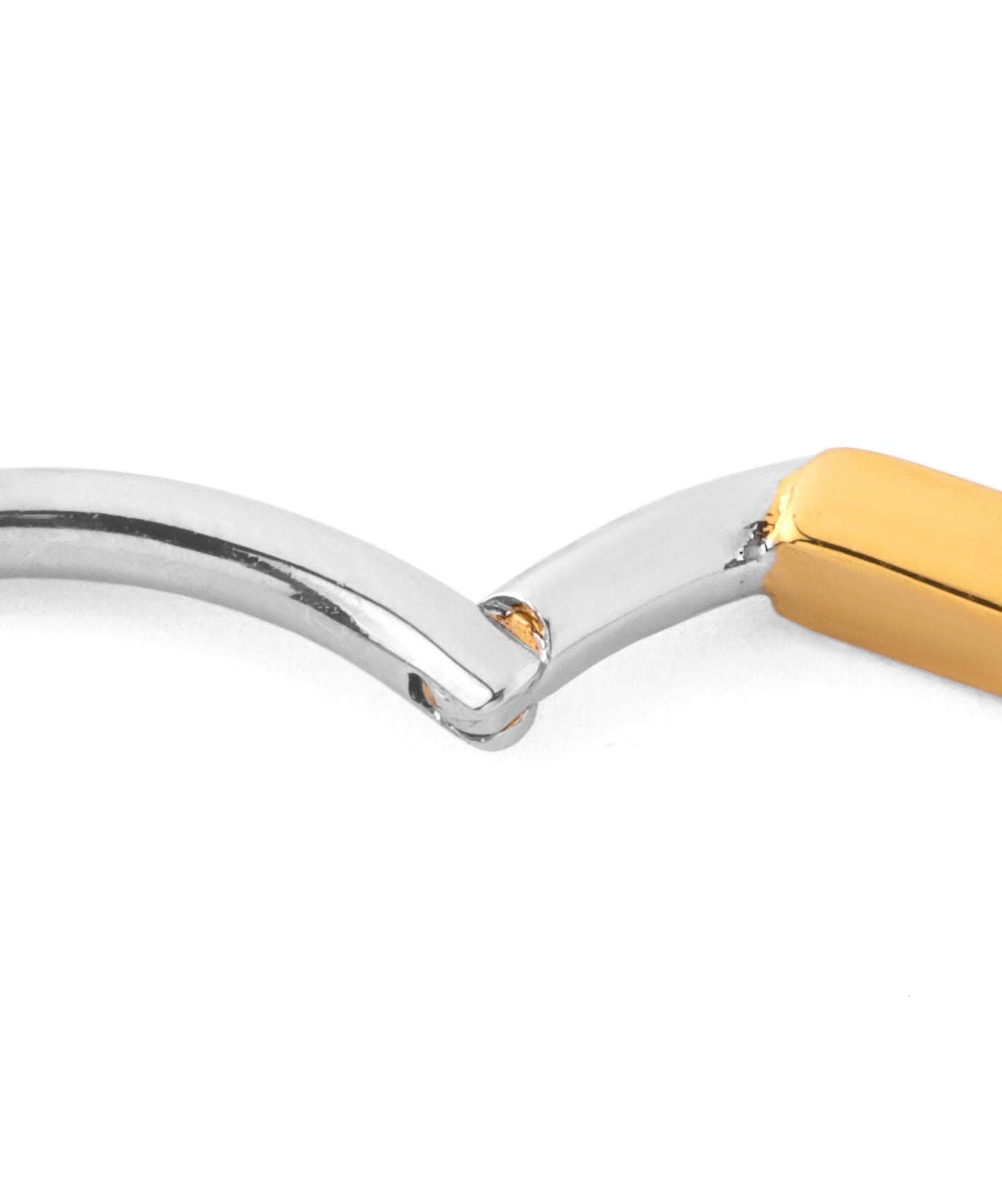 Two-Tone Hoop Earrings