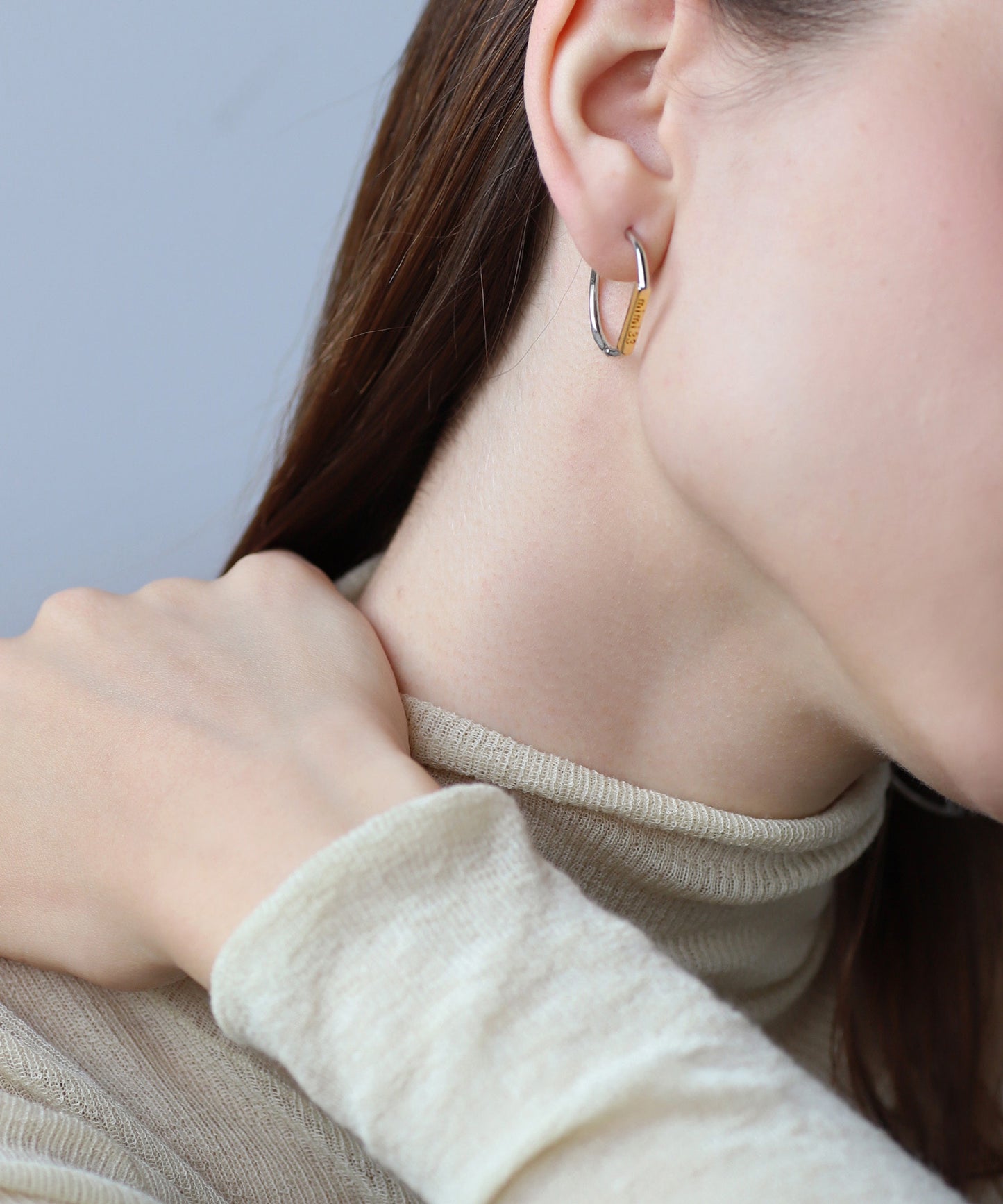 Two-Tone Hoop Earrings