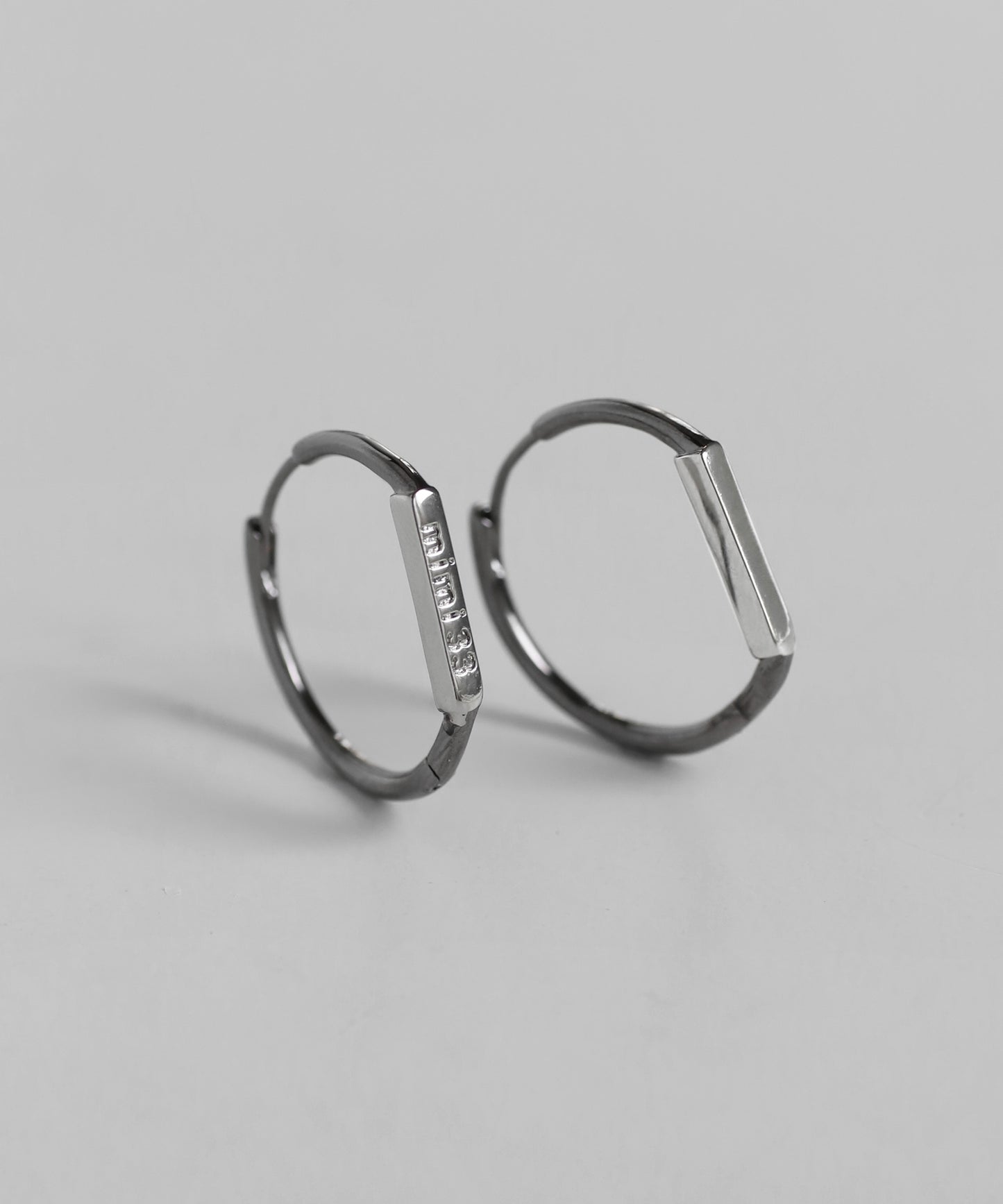 Two-Tone Hoop Earrings