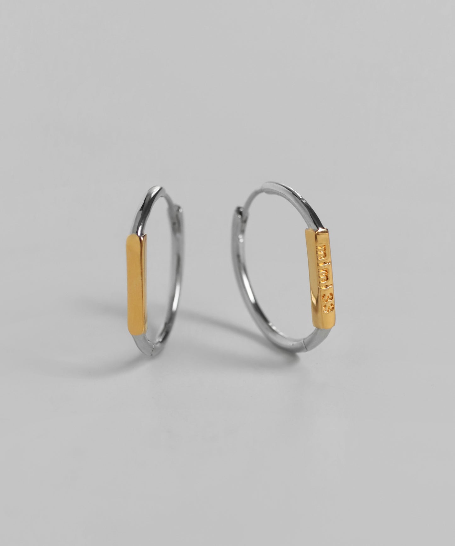 Two-Tone Hoop Earrings