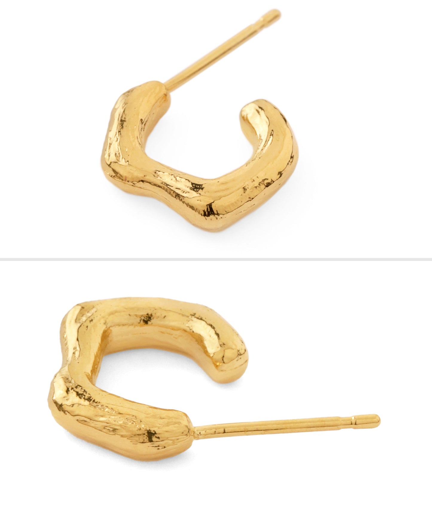 Gemstone × Arch Asymmetry Earrings [C]