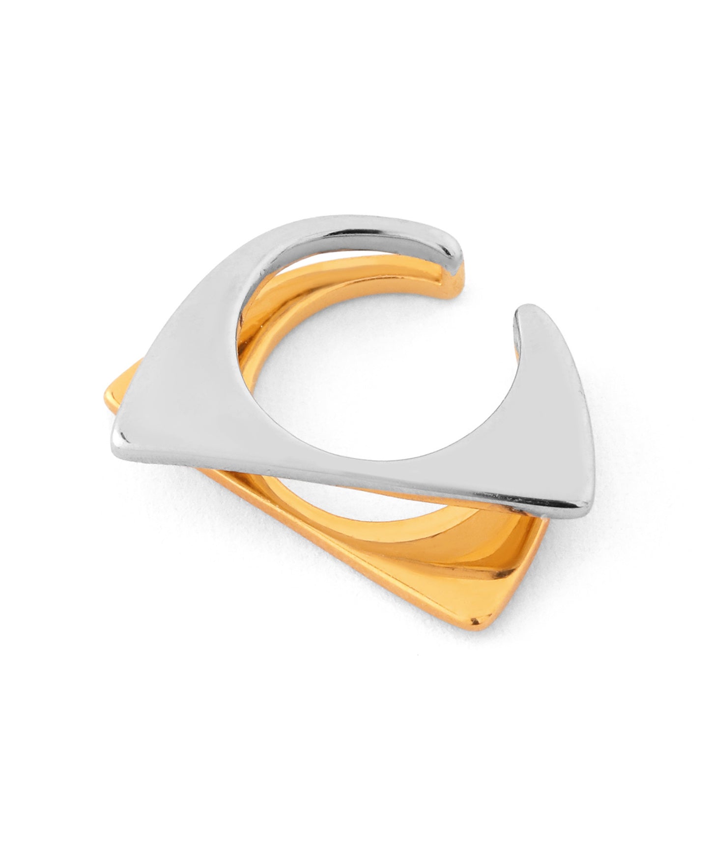 Two-Tone Flat Band Ear Cuff