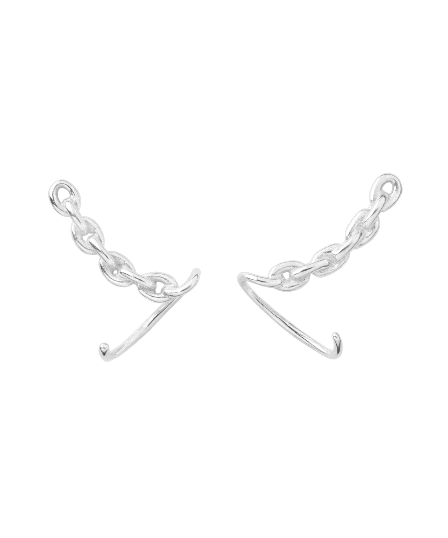 [Eligible for Gift] Chain Motif Hook Earrings [925 Silver]