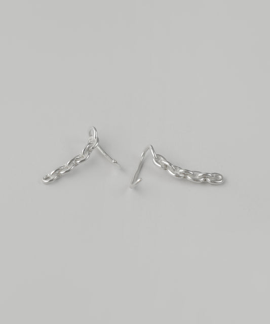 [Eligible for Gift] Chain Motif Hook Earrings [925 Silver]