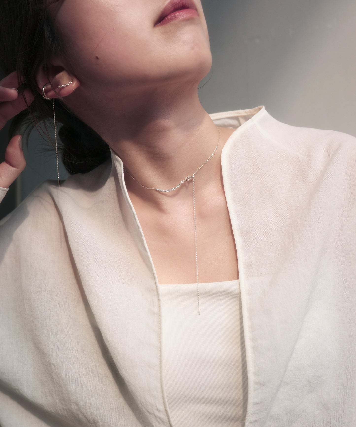 [Eligible for Gift] Chain Cuff Earrings [925 Silver]