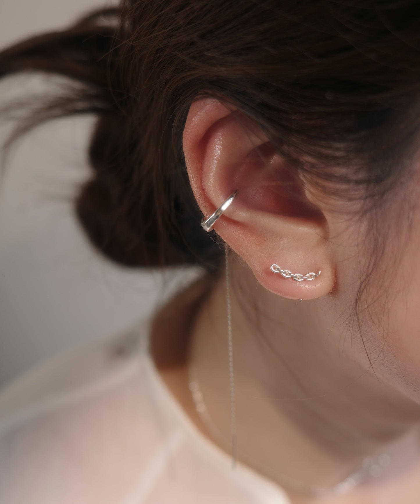 [Eligible for Gift] Chain Cuff Earrings [925 Silver]