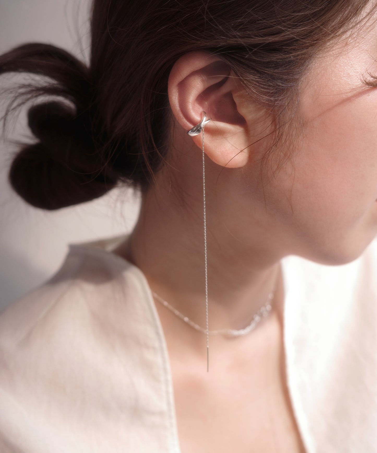 [Eligible for Gift] Chain Cuff Earrings [925 Silver]