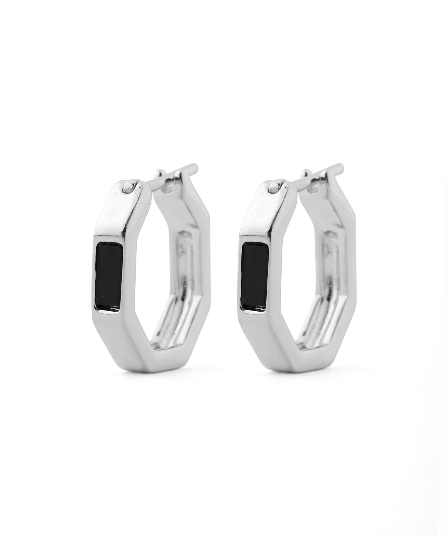 Zero Hoop Earrings [Gemstone]
