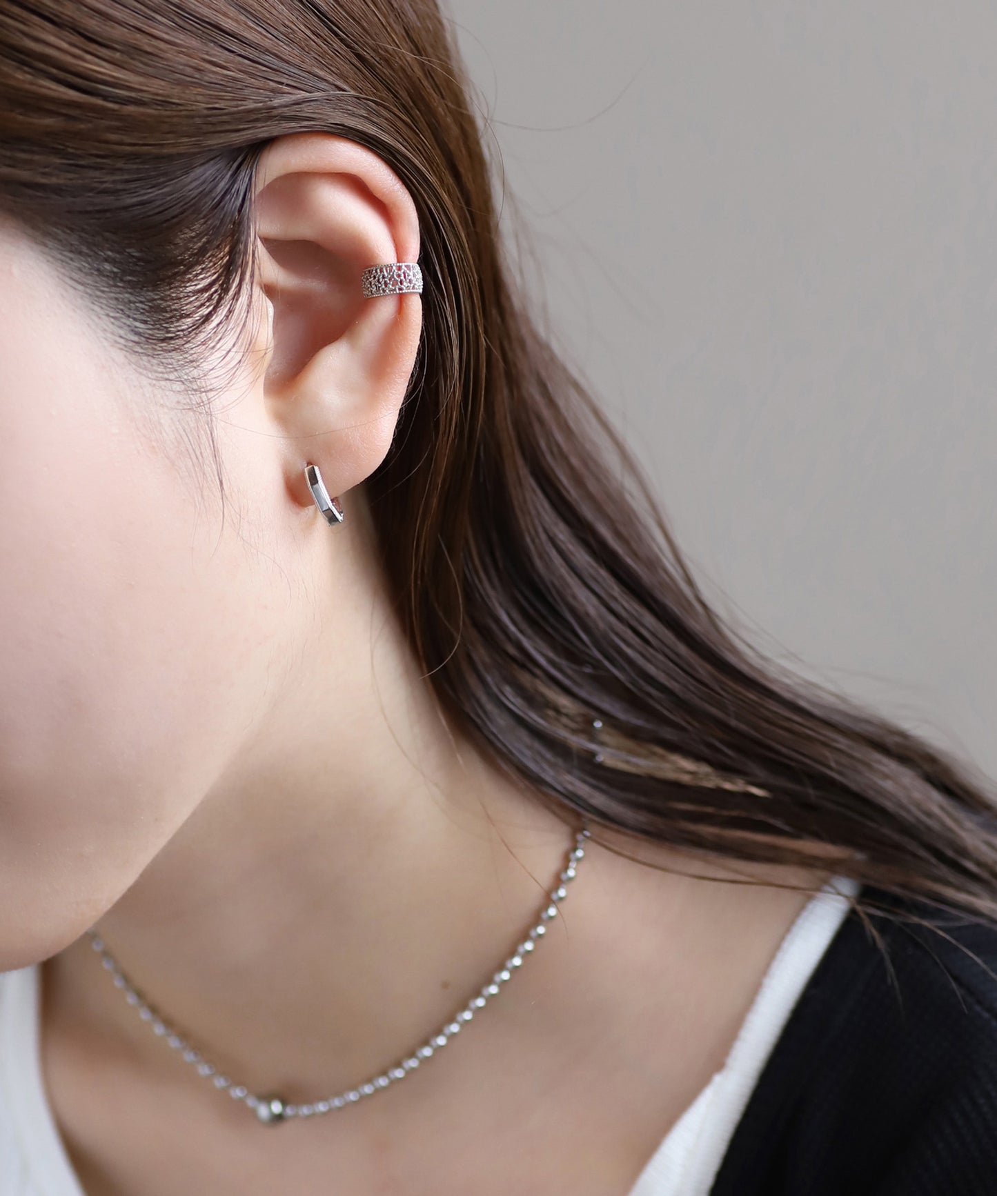 [Eligible for Gift] Lace Design Ear Cuff [925 Silver]