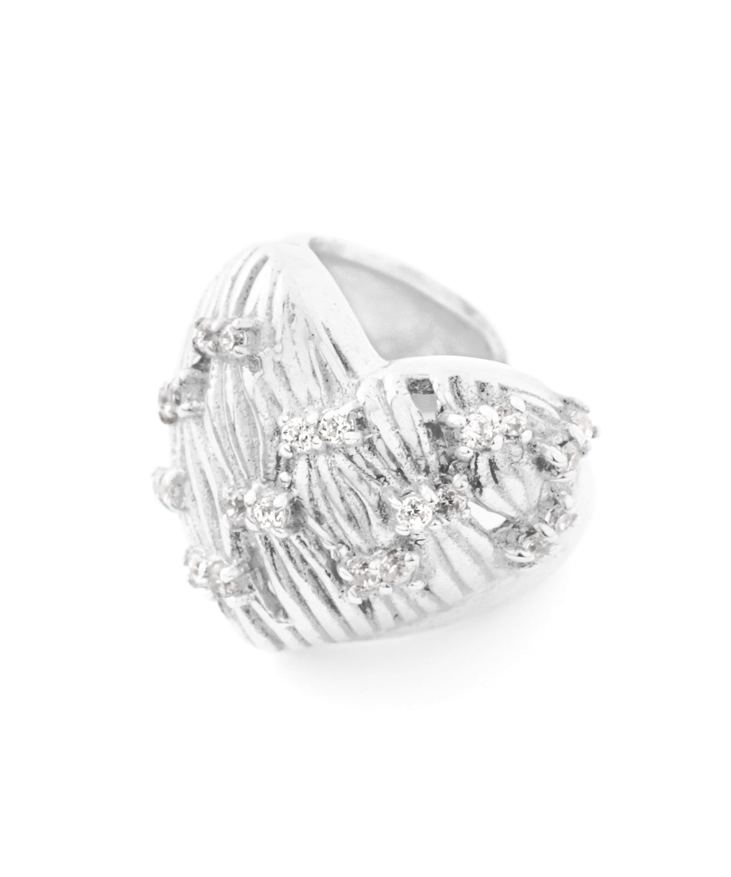 [Eligible for Gift] Heart × Bijou Ear Cuff [925 Silver]