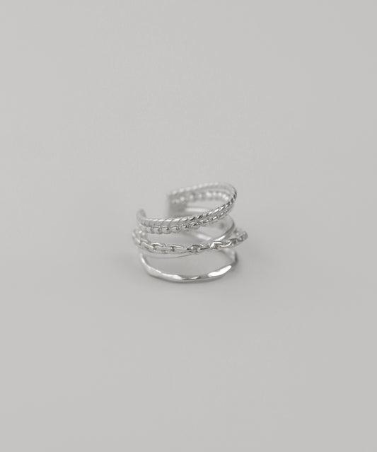 [Eligible for Gift] Cross Line Ear Cuff [925 Silver]