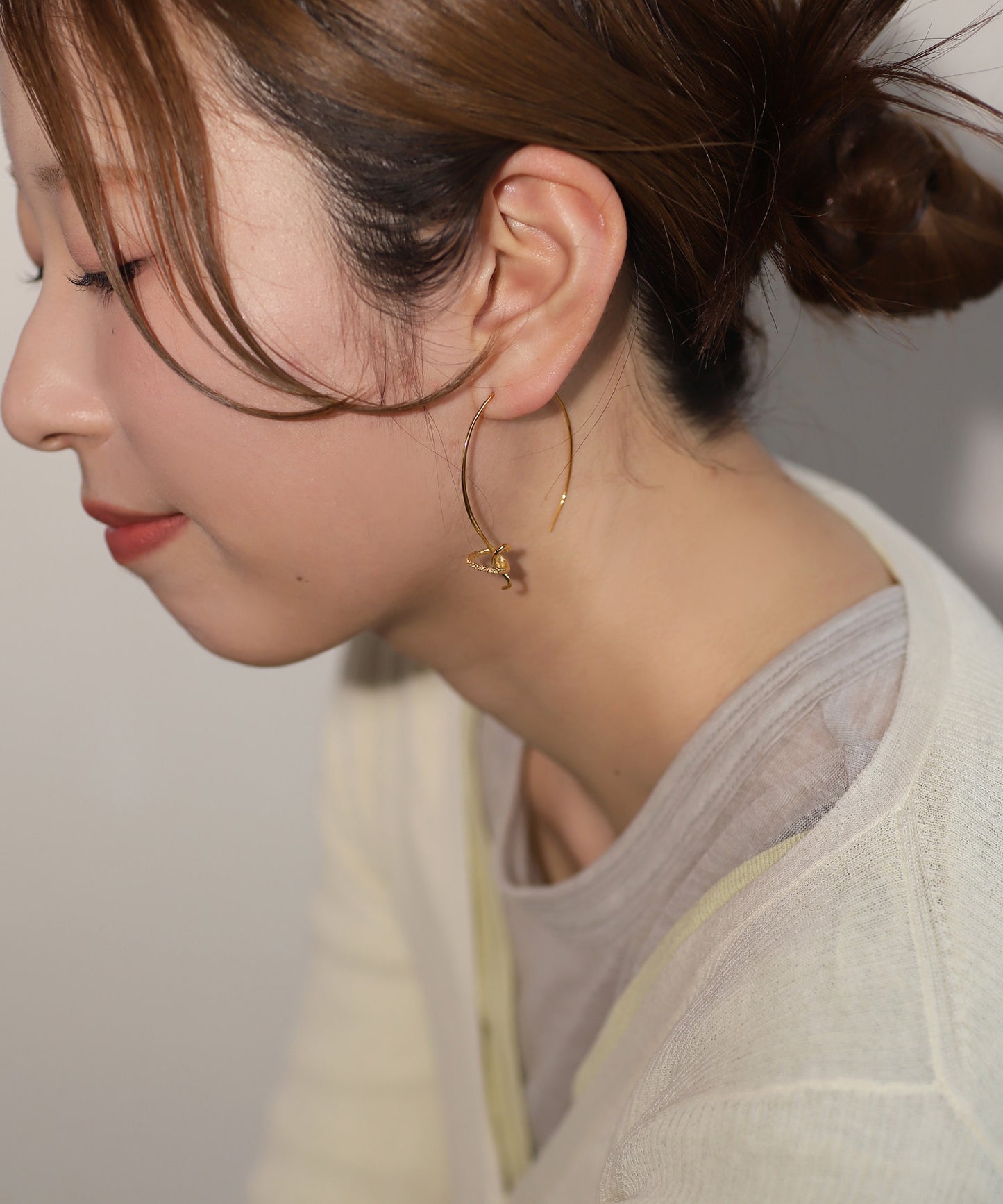 Color Bijou Loop Hoop Earrings