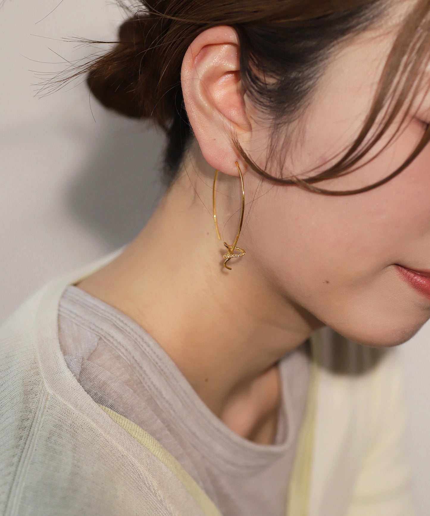 Color Bijou Loop Hoop Earrings