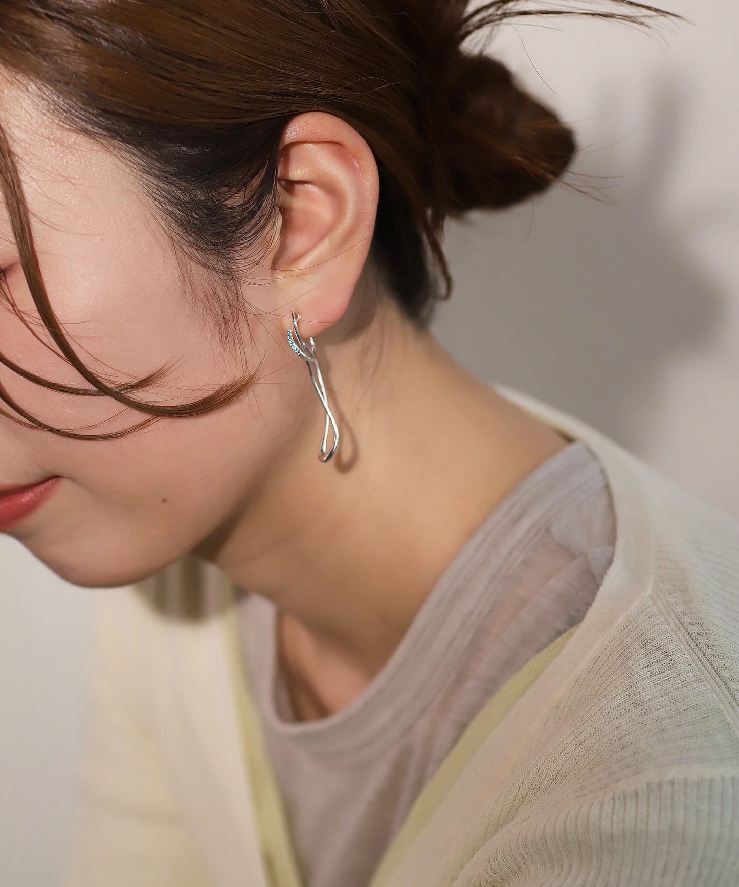 Color Bijou Loop Hoop Earrings