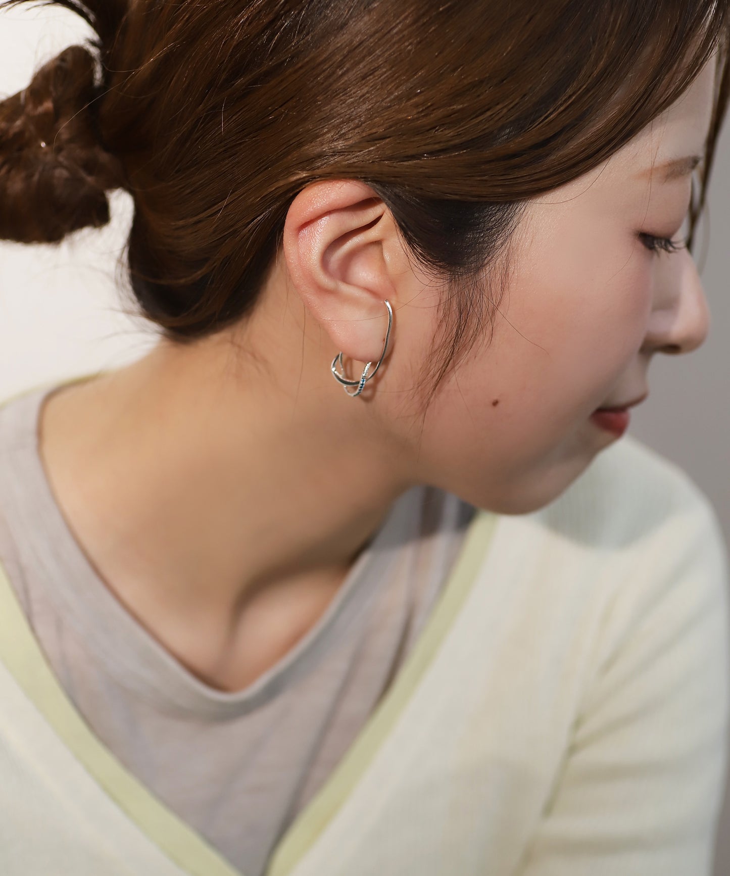 Color Bijou Loop Hoop Earrings