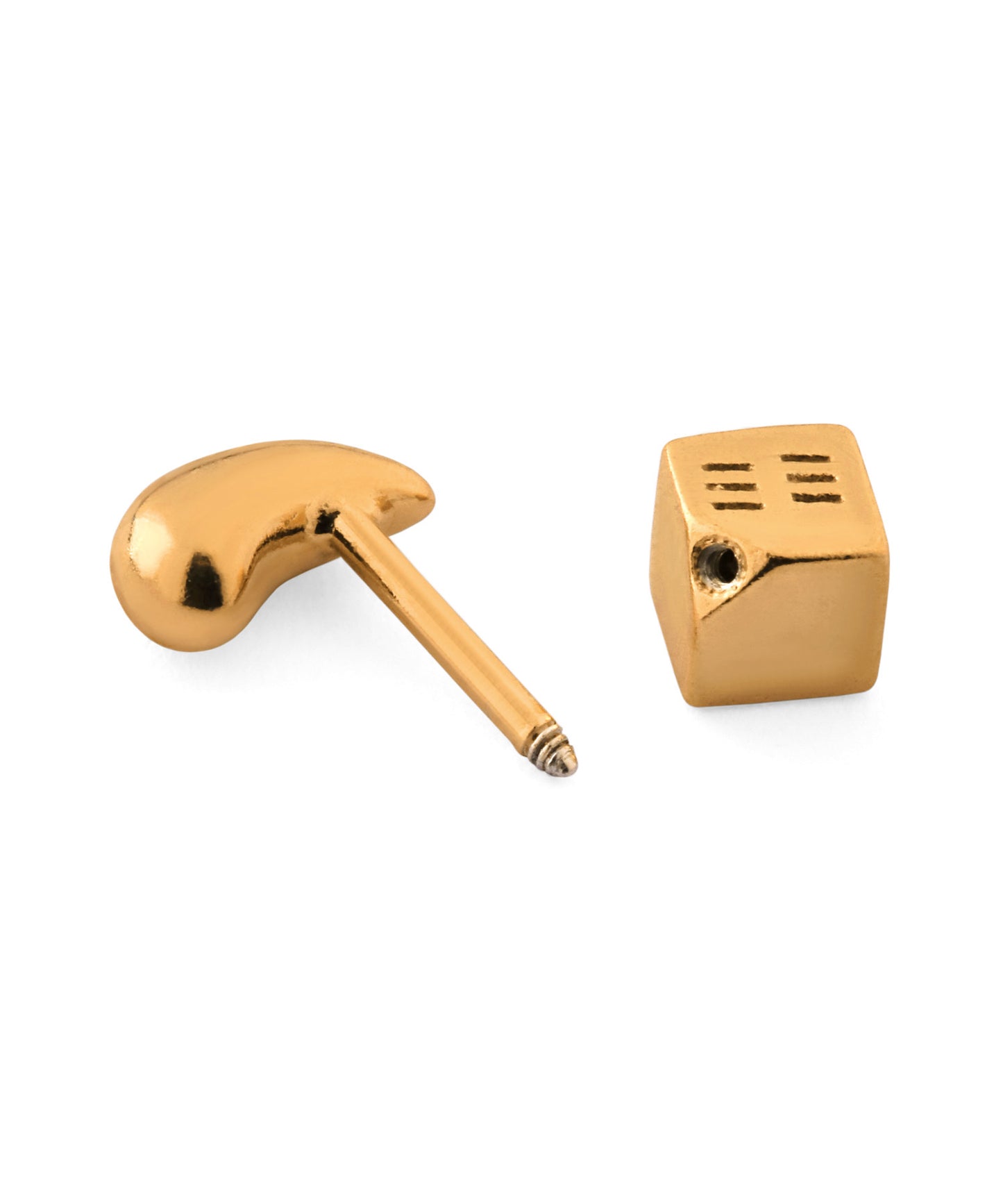 Drop Screw Post Earring [925 Silver] [Single]