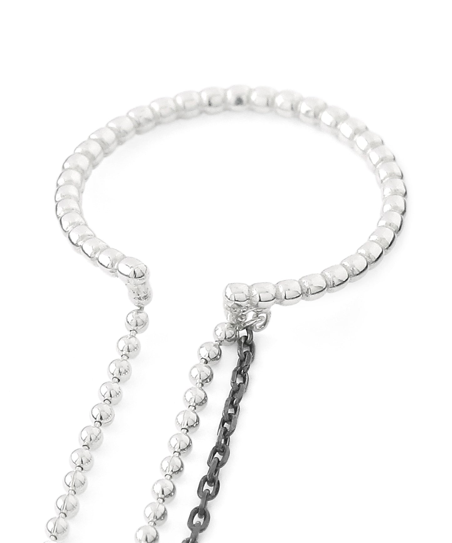 Two-Tone Chain Ear Cuff [925 Silver]