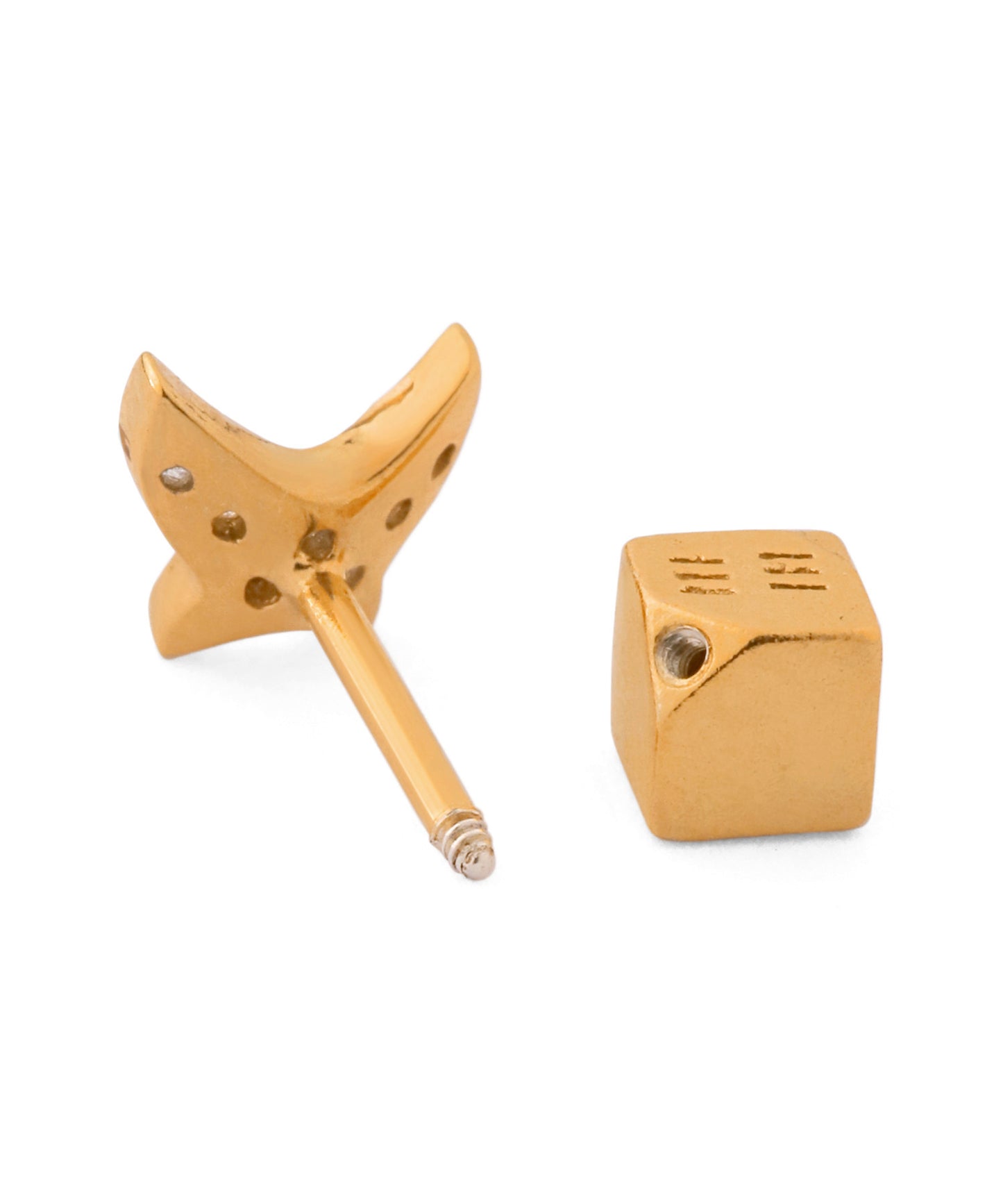 Butterfly Screw Post Earring [925 Silver] [Single]