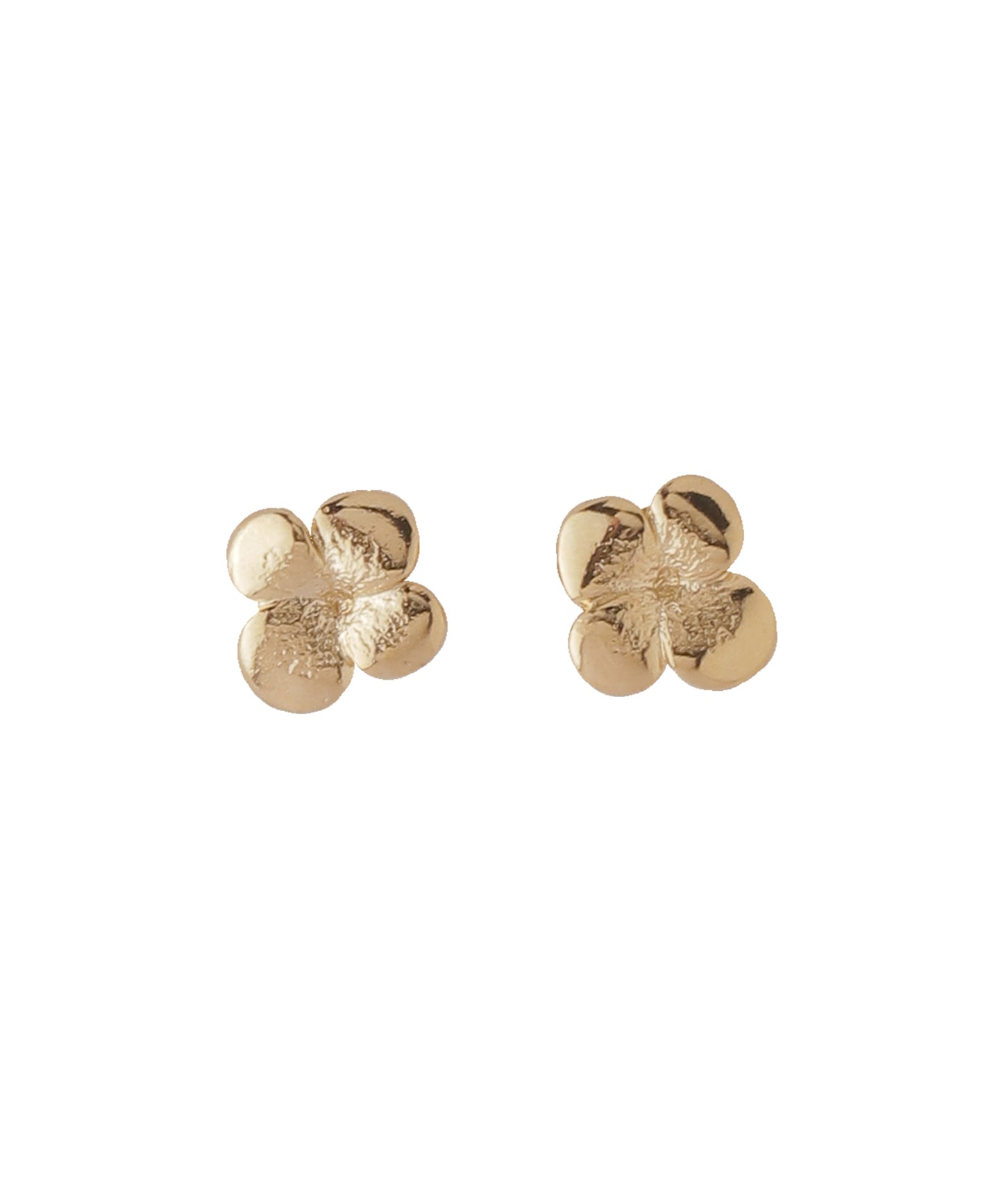 【Limited Qty】Puffy Gold Clover Earrings