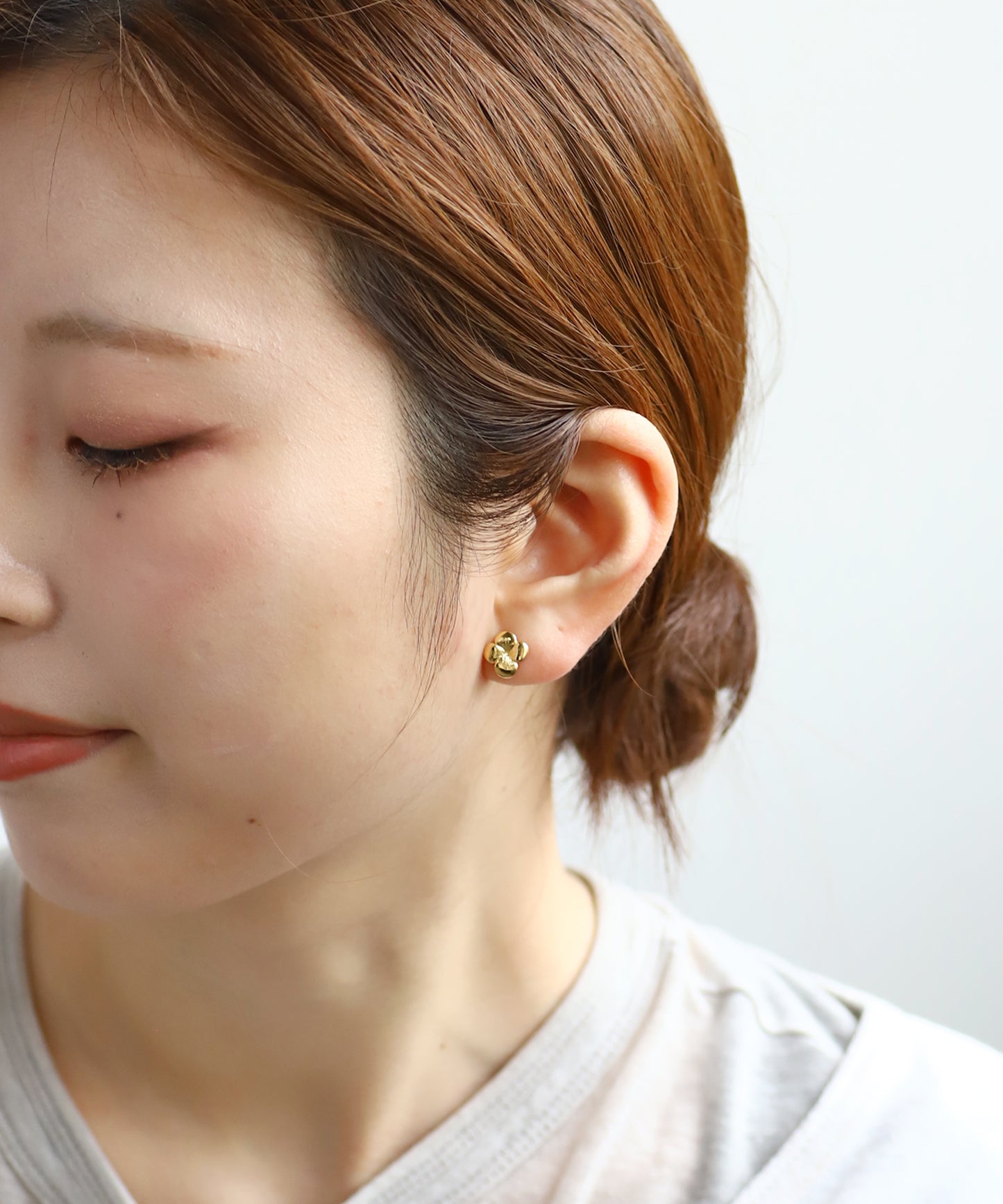 【Limited Qty】Puffy Gold Clover Earrings