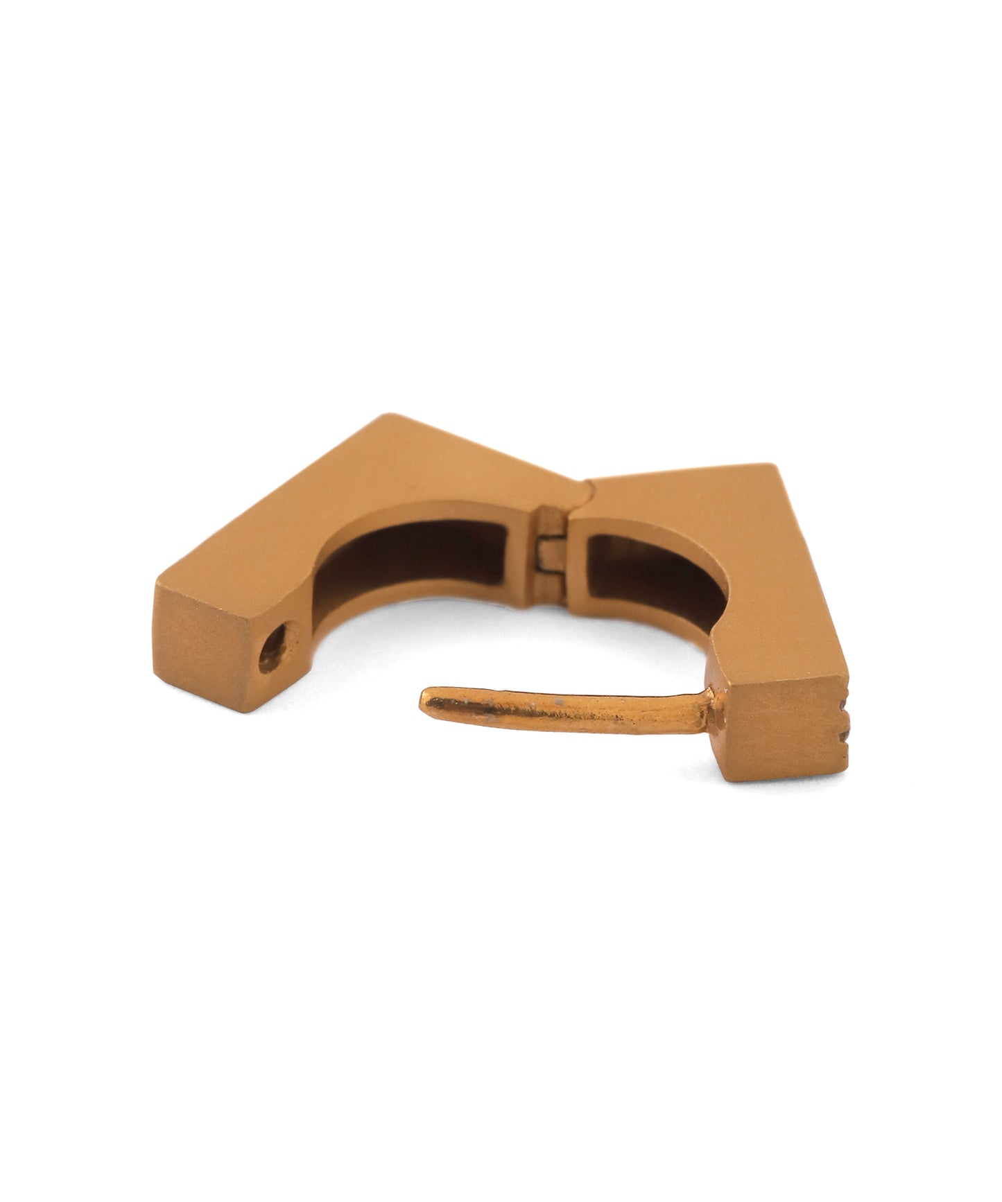 Bijou Square Hoop Earrings [Thick Plating]