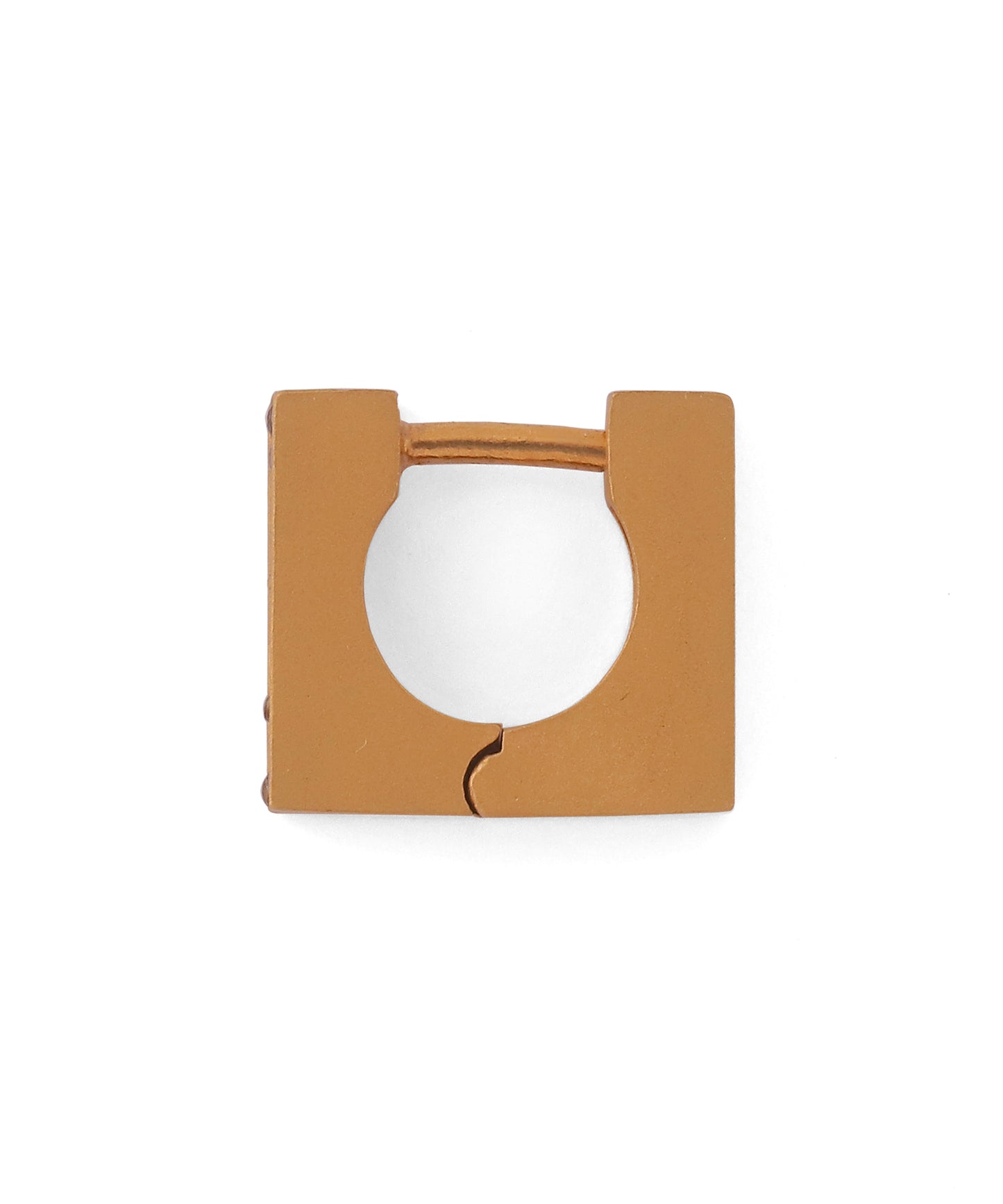 Bijou Square Hoop Earrings [Thick Plating]